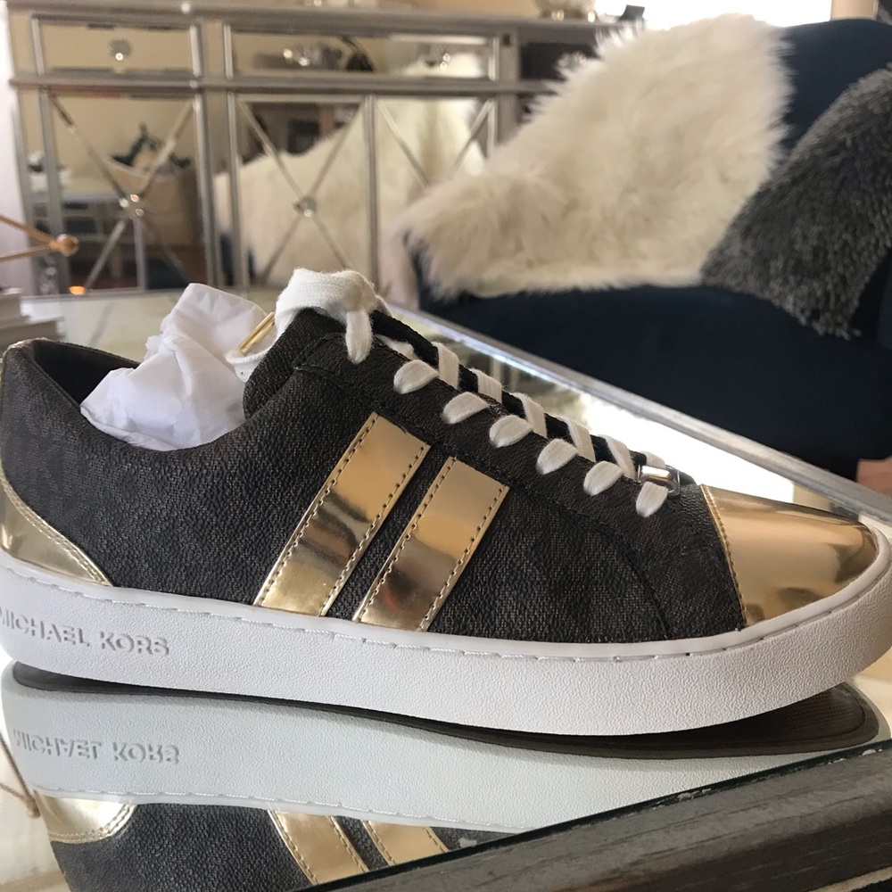 Michael Kors Catelyn Stripe Lace Up Shoes size 7 - Picture 2 of 8
